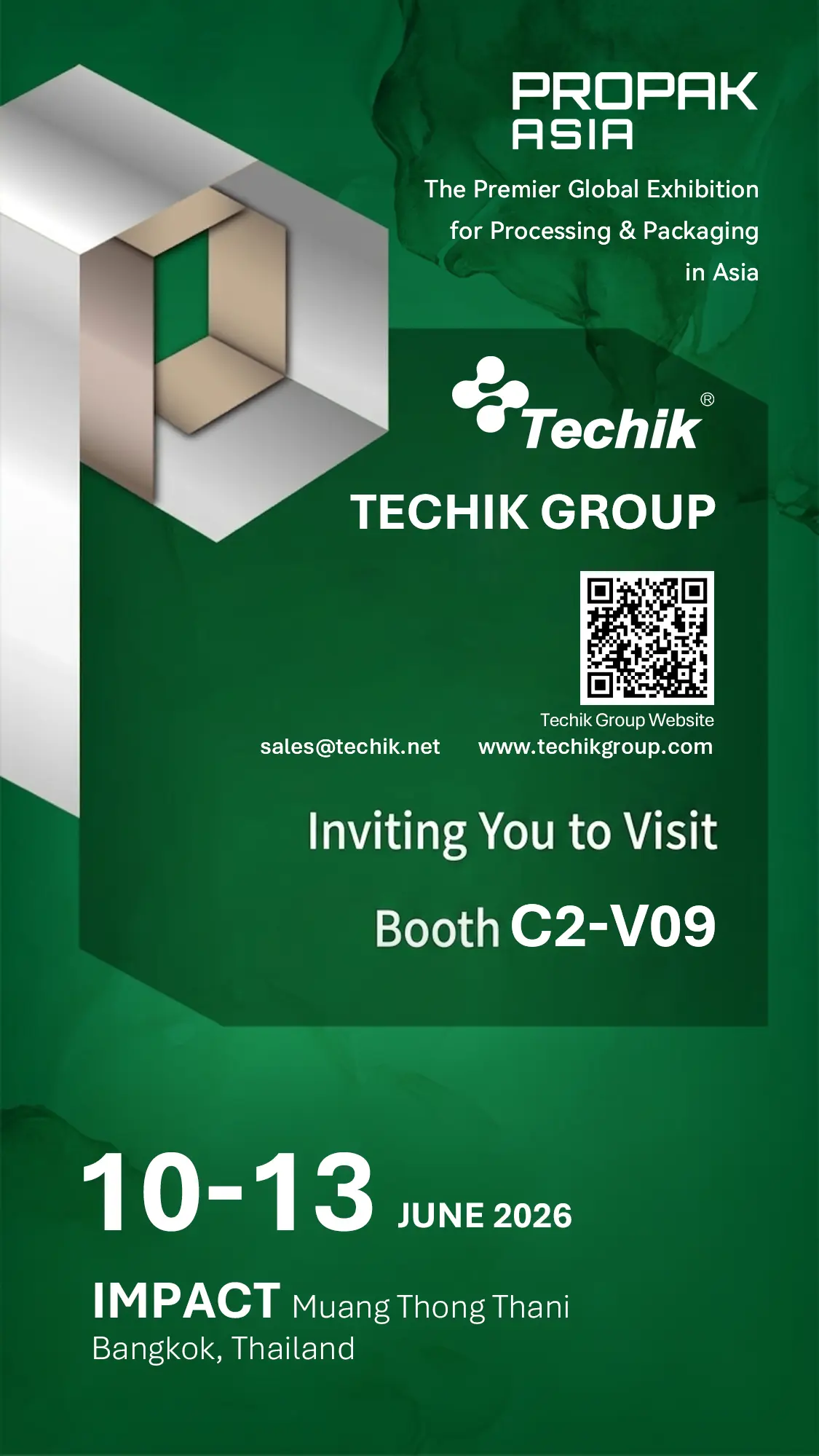 Techik to Showcase Intelligent Inspection and Sorting Solutions at ProPak Asia 2026