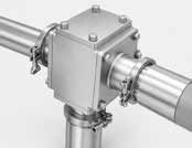 Three-way arc-valve reject system for separating contaminated product from accepted flow